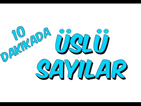 10dk da ÜSLÜ SAYILAR - Tonguc Akademi