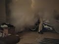 Suzuki GSX indoor burnout