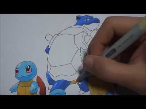 how to draw blastoise
