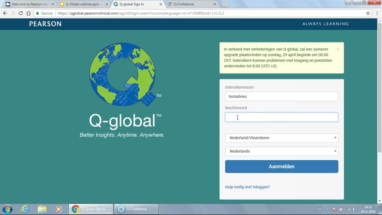 Q-global instructie webinar