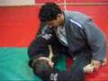 Half guard sweep against a Whizzer