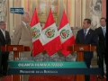 presidente ollanta humala tasso recibe a bill clinton y se firma convenio con fundaci�n clinton.