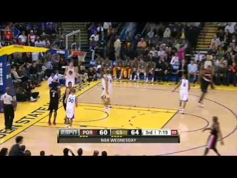 Nicolas Batum’s baseline dunk against Warriors