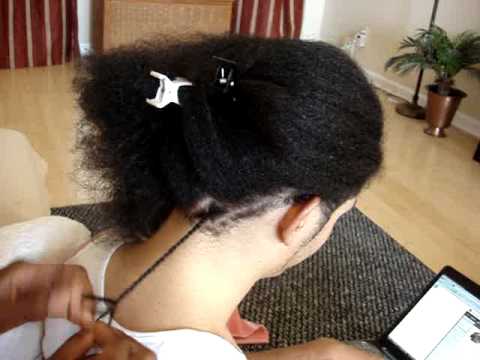 This is video 2 of 2 showing how I box braid my husband's hair once a month.