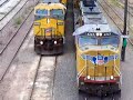 CNW 8646 races UP SD70M out of Clinton CNW 8646 races UP SD70M out of Clinton