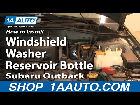 How To Install Replace Windshield Washer Reservoir Bottle Subaru Outback 01-04 1AAuto.com