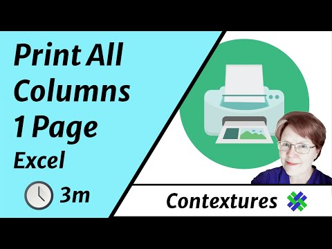 how to fit in a page in excel