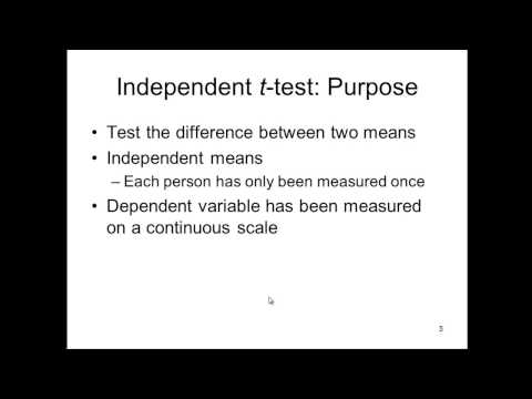 how to test independent t test