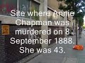 a walk around the streets of london known to the whitechapel murderer - jack the ripper!
this is what it looks like today.
and i name the identity of the person i believe to have been responsible.  but not immediately. you have to wait for that!
here we see the location of the murder of the second victim, annie chapman in an area that was highly fashionable, then became a slum and is now highly fashionable again.
we also walk down brick lane, the heart of the british bangladeshi community and marvel at how this has become a tourist area.

i very strongly recommend the film the diary of jack the ripper which has been posted as a video response.  this film gives an alternative insight to that which i suggest but it really needs to be examined also by anyone interested in this subject, even if the basis for the film may yet prove to be a hoax.

please also see my website and blogs which contain information about where this was filmed and some of the background: 
polish business news:
http://www.pbn.com.pl and 
central and eastern european packaging:
http://www.ceepackaging.com