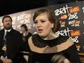 adele, winner of the first brits critics choice award, talks about hanging out with mark ronson and amy winehouse back stage at the brits.