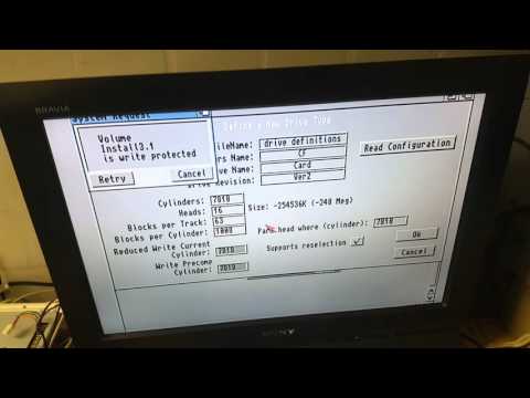 Amiga 4GB CF Karte einrichten