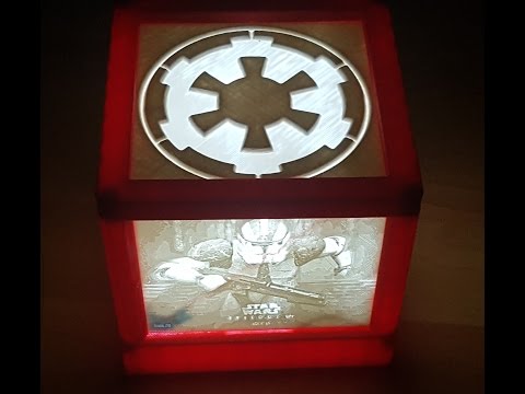 3D Druck/Print Lithographie / Lithophane Lampe (Star Wars Motiv)