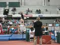 Michigan State freshman Nicole Heikkila on the beam at the tri-meet against WMU and Ball State on March 2, 2008.  Heikkila scored a 9.800 to place second on the event.