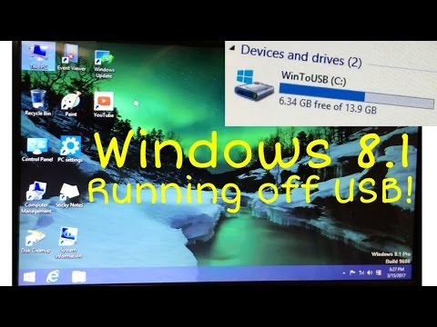 Windows 8.1 running off of a USB flash drive!
