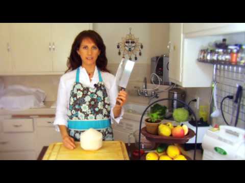 how to open young coconut