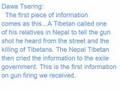 Dawa Tsering Denies violence in Tibet