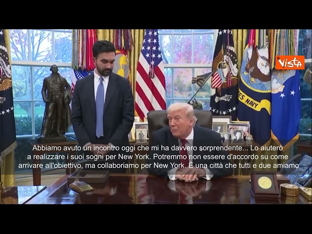 Trump riceve Mamdani alla Casa Bianca: Collaboriamo per New York, è la città che amiamo