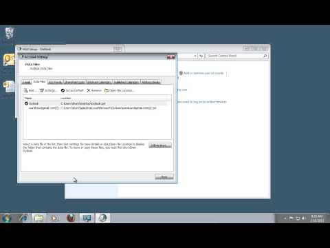 how to locate outlook data file