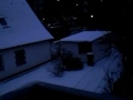 bremerhaven im schnee vom balkon
