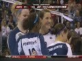 penn state won its fourth straight ncaa women's volleyball title, sweeping upstart california in three sets behind the power of blair brown and deja mcclendon and a gutsy performance in this set.