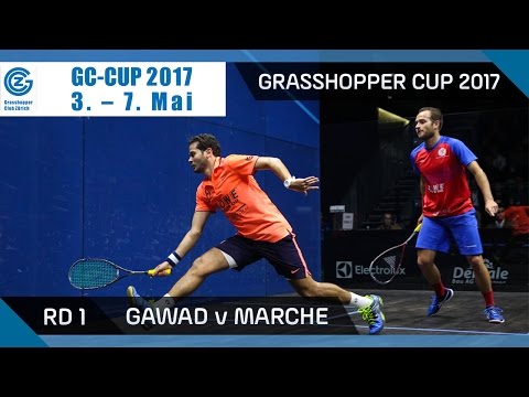 Squash: Gawad v Marche - Grasshopper Cup 2017 Rd 1 Highlights