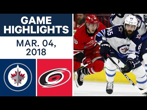 Video: NHL Game Highlights | Jets vs. Hurricanes - Mar. 04, 2018