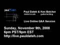 Live Q&A Session #1 - New Date! (11/9/08)
