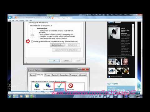 how to turn off ie protected mode