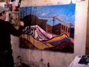 oil painting w/ T.S.PEW (thinking of George-Town) #1
