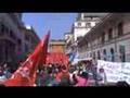 Lavoratori Vodafone-Sciopero 5-10-07. L'arrivo dei bolognesi