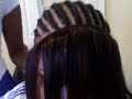 I am getting my hair sewn in using cornrows straight back.
