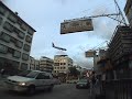 2 engine plane over Kowloon City landing Hong Kong Kai Tak Airport ??  ???? 3