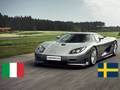 HD:Koenigsegg CCR vs Ferrari Enzopowered 599 GTB F1 x 2 races