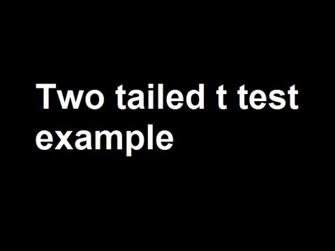 how to two tailed t test