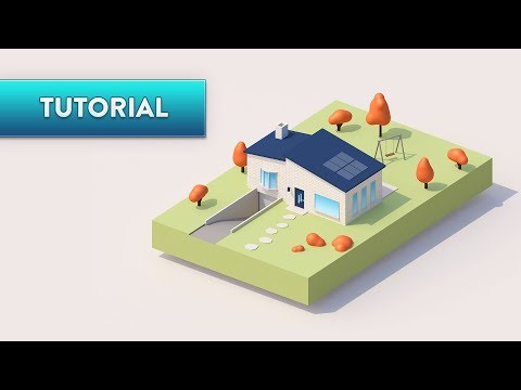 C4D TUTORIAL | Simple Cute House (Ultra-Beginner)