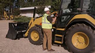 Learn the daily maintenance routine for the Cat® 440 and 450 Backhoe Loaders.