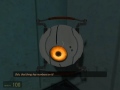 I used SV_CHEATS 1, and IMPULSE 101 so as to get the rocket launcher and shoot off the eyes. I then waited for GLaDOS to stop her chit-chat and took the eyes to the side to listen to their entire string of sayings. The Orange and Blue eyes are by far the best ones, as the purple one doesn't chat, and the red one just snarls.This is the Orange eye, I didn't catch it right at the start, but I allowed it to loop some so as to catch it all. I have captions on so you can read it JUST in case you misunderstand something... even though sometimes the voice says things that aren't the exact words in the captions. ((like when you burn the first eye, GLaDOS says 