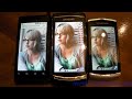 Sony Ericsson Vivaz vs Motorola Milestone/DROID vs Samsung Omnia HD (screens)