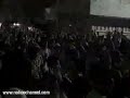 Protester kick out police