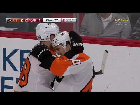 Jordan Weal Overtime Winner! - Philadelphia Flyers vs Carolina Hurricanes 2/6/18