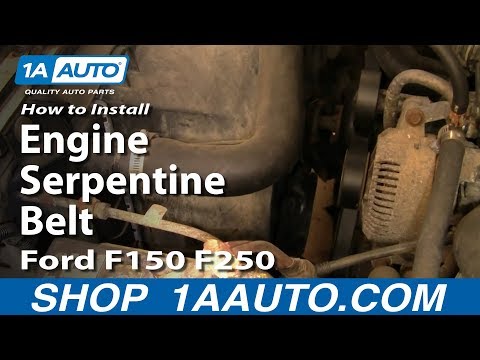 How To Install Replace Engine Serpentine Belt Ford F150 F250 5.0L 92-96 1AAuto.com