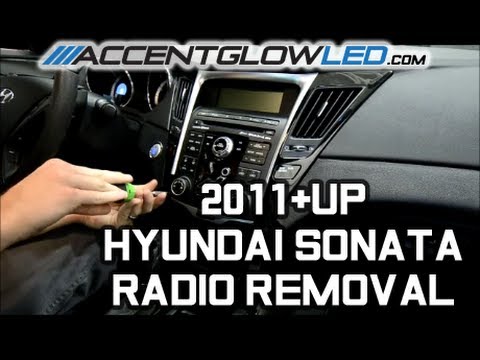 Hyundai Sonata Radio Disassembly / Removal 2011 +Up AccentGlowLED