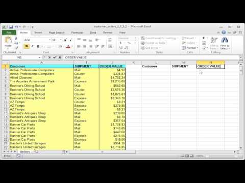 how to define criteria in excel