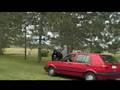 Ninja bumped by a red Vw Golf 1992