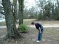 2 step tree flip -- i run up a tree with 2 steps and do a back flip