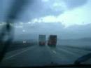 Eastbound and Down on a rainy day on I-80