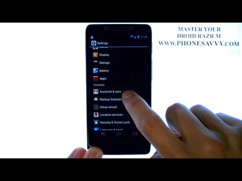 how to turn on sync on droid razr m