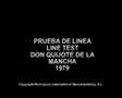 PRUEBA DE LINEA LINE TEST DON QUIJOTE  1979