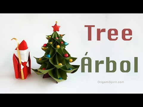 how to origami christmas tree