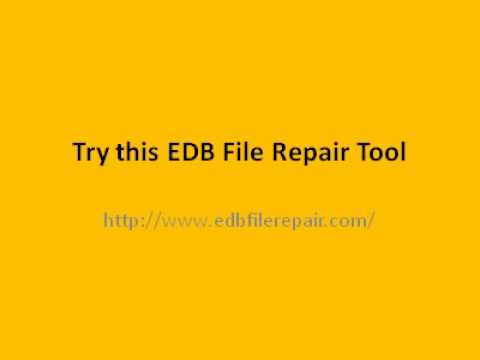 how to repair edb file